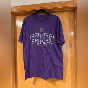 NWOT size large Brand Top of the World Purple T-Shirt. 
SCTCC ST Cloud